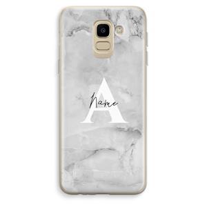 CaseCompany Ivory Marble: Samsung Galaxy J6 (2018) Transparant Hoesje