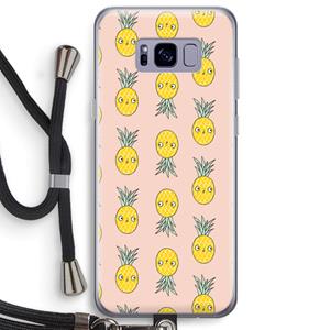 CaseCompany Ananas: Samsung Galaxy S8 Plus Transparant Hoesje met koord
