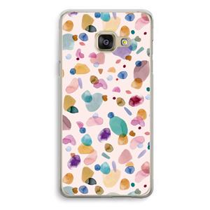 CaseCompany Terrazzo Memphis Pink: Samsung Galaxy A3 (2016) Transparant Hoesje