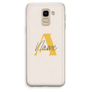 CaseCompany Amber Script: Samsung Galaxy J6 (2018) Transparant Hoesje