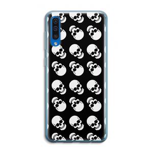 CaseCompany Musketon Skulls: Samsung Galaxy A50 Transparant Hoesje