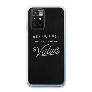 CaseCompany Never lose your value: Xiaomi Redmi 10 Transparant Hoesje