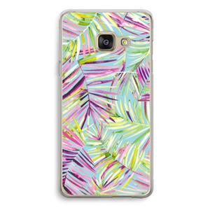 CaseCompany Tropical Palms Blue: Samsung Galaxy A3 (2016) Transparant Hoesje
