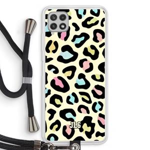 CaseCompany Leopard pattern: Samsung Galaxy A22 4G Transparant Hoesje met koord