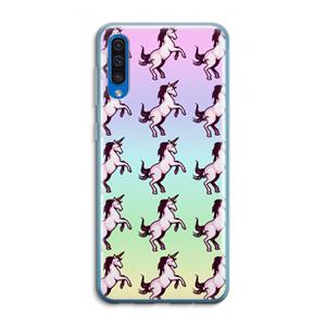 CaseCompany Musketon Unicorn: Samsung Galaxy A50 Transparant Hoesje