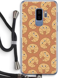 CaseCompany Croissant: Samsung Galaxy S9 Plus Transparant Hoesje met koord