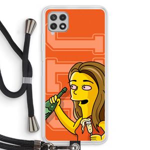 CaseCompany Jamie Lee Simpson: Samsung Galaxy A22 4G Transparant Hoesje met koord