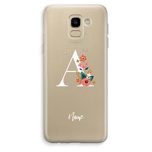 CaseCompany Pink Bouquet: Samsung Galaxy J6 (2018) Transparant Hoesje