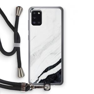 CaseCompany Elegante marmer: Samsung Galaxy A31 Transparant Hoesje met koord