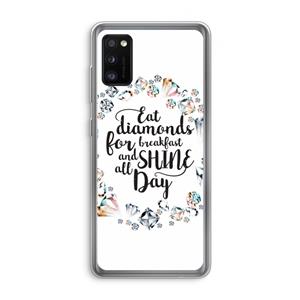 CaseCompany Diamonds: Samsung Galaxy A41 Transparant Hoesje