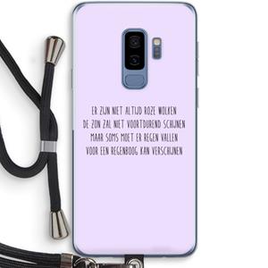 CaseCompany Regenboog: Samsung Galaxy S9 Plus Transparant Hoesje met koord