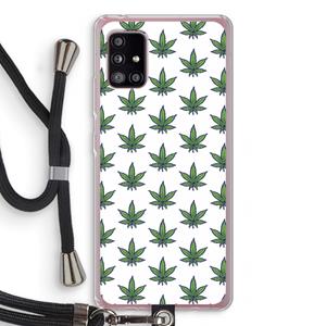 CaseCompany Weed: Samsung Galaxy A51 5G Transparant Hoesje met koord