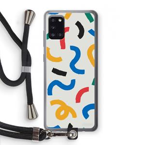 CaseCompany Illustratieve pop 2: Samsung Galaxy A31 Transparant Hoesje met koord