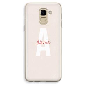 CaseCompany Strawberry Milkshake: Samsung Galaxy J6 (2018) Transparant Hoesje