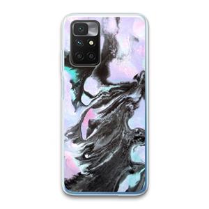 CaseCompany Pastel zwart: Xiaomi Redmi 10 Transparant Hoesje