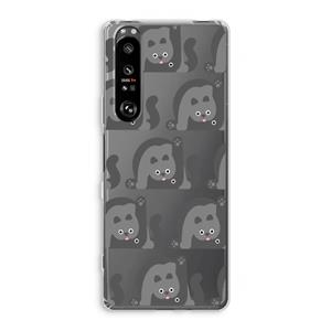 CaseCompany Cats: Sony Xperia 1 III Transparant Hoesje