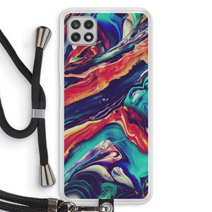 CaseCompany Chameleon Sun: Samsung Galaxy A22 4G Transparant Hoesje met koord