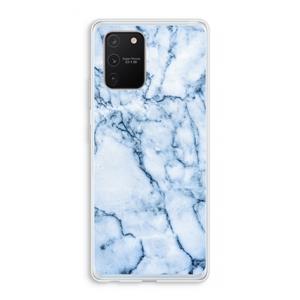 CaseCompany Blauw marmer: Samsung Galaxy S10 Lite Transparant Hoesje