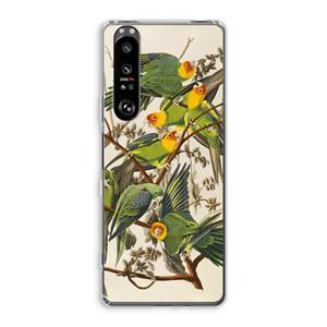CaseCompany Carolinaparkiet: Sony Xperia 1 III Transparant Hoesje