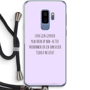 CaseCompany Tequila: Samsung Galaxy S9 Plus Transparant Hoesje met koord