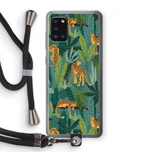 CaseCompany Luipaard 2: Samsung Galaxy A31 Transparant Hoesje met koord
