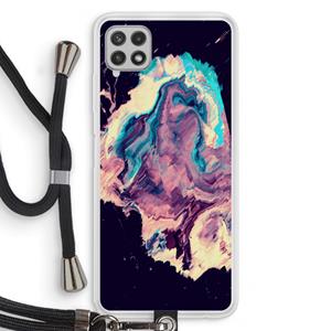CaseCompany Cosmic Silence: Samsung Galaxy A22 4G Transparant Hoesje met koord