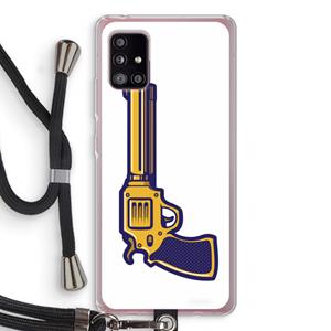 CaseCompany Pew Pew Pew: Samsung Galaxy A51 5G Transparant Hoesje met koord