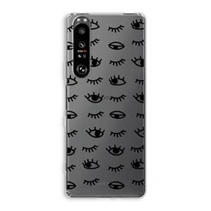 CaseCompany Eye pattern #2: Sony Xperia 1 III Transparant Hoesje