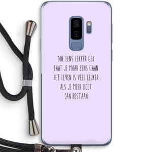 CaseCompany Gek: Samsung Galaxy S9 Plus Transparant Hoesje met koord