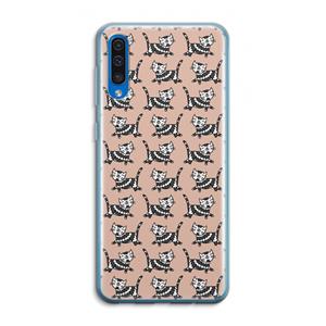 CaseCompany Zwarte poes: Samsung Galaxy A50 Transparant Hoesje