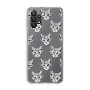 CaseCompany Kitten: Samsung Galaxy A32 5G Transparant Hoesje