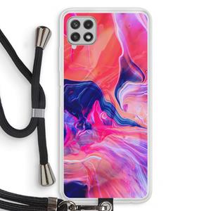CaseCompany Earth And Ocean: Samsung Galaxy A22 4G Transparant Hoesje met koord
