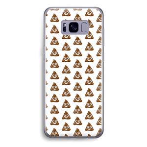 CaseCompany Poop emoji: Samsung Galaxy S8 Transparant Hoesje