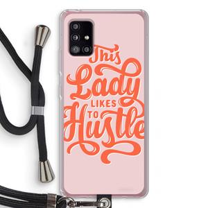 CaseCompany Hustle Lady: Samsung Galaxy A51 5G Transparant Hoesje met koord
