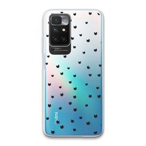 CaseCompany Kleine kattenkopjes: Xiaomi Redmi 10 Transparant Hoesje