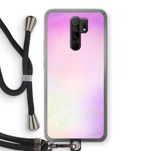 CaseCompany Flow mist pastel: Xiaomi Redmi 9 Transparant Hoesje met koord