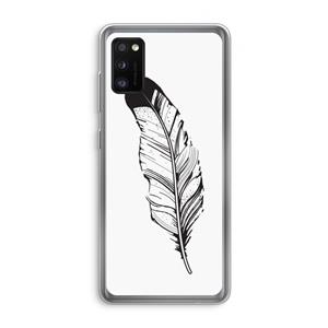 CaseCompany Pluim: Samsung Galaxy A41 Transparant Hoesje