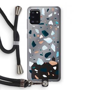 CaseCompany Terrazzo N°13: Samsung Galaxy A31 Transparant Hoesje met koord