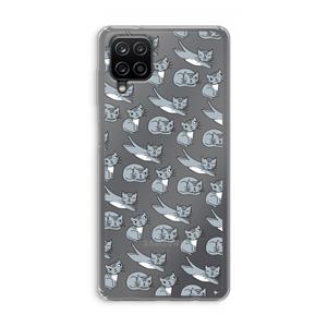 CaseCompany Poezen: Samsung Galaxy A12 Transparant Hoesje