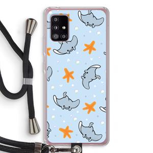 CaseCompany Manta: Samsung Galaxy A51 5G Transparant Hoesje met koord