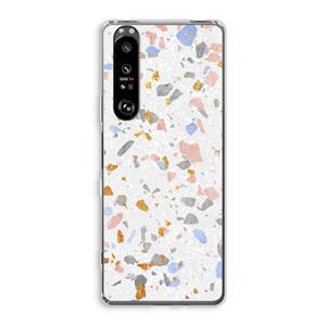 CaseCompany Terrazzo N°8: Sony Xperia 1 III Transparant Hoesje