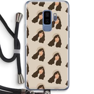 CaseCompany Bonjour mon amour: Samsung Galaxy S9 Plus Transparant Hoesje met koord