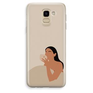 CaseCompany Fresh coffee: Samsung Galaxy J6 (2018) Transparant Hoesje