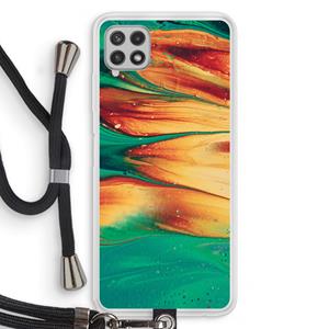 CaseCompany Green Inferno: Samsung Galaxy A22 4G Transparant Hoesje met koord