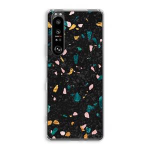 CaseCompany Terrazzo N°10: Sony Xperia 1 III Transparant Hoesje