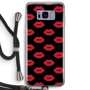CaseCompany Lips: Samsung Galaxy S8 Plus Transparant Hoesje met koord