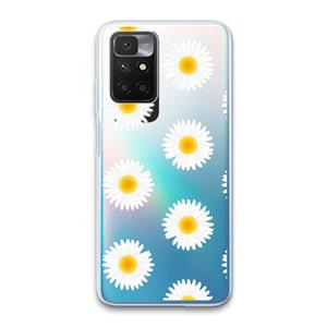CaseCompany Margrietjes: Xiaomi Redmi 10 Transparant Hoesje
