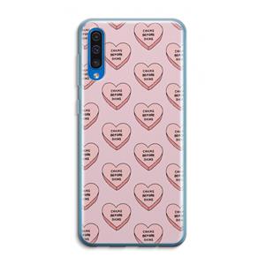 CaseCompany Chicks before dicks: Samsung Galaxy A50 Transparant Hoesje