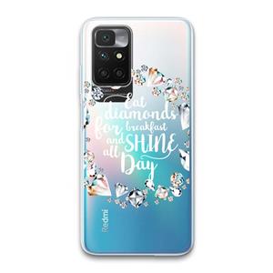 CaseCompany Diamonds: Xiaomi Redmi 10 Transparant Hoesje