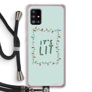 CaseCompany It's Lit: Samsung Galaxy A51 5G Transparant Hoesje met koord